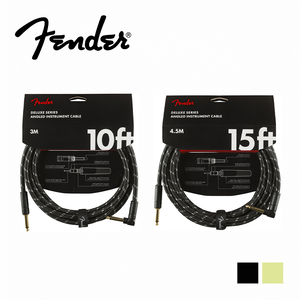 Fender Deluxe SL Tweed IL 樂器導線 3M 黃 編織款【敦煌樂器】