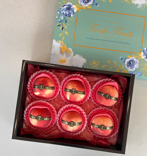 Floral Basket White Peach