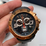 [星晴錶業]MASERATI手錶,44mm,R8871603002黑色錶面玫瑰金錶殼深黑色真皮皮革錶帶款, , large