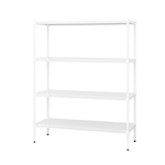 【Y HOUSE】120x45x150cm perforated plate four-layer shelf perforated plate shelf iron rack - paint white, , large