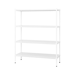 【Y HOUSE】120x45x150cm perforated plate four-layer shelf perforated plate shelf iron rack - paint white