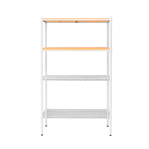 【Y HOUSE】90x45x150cm pine four-layer storage rack rack iron rack - painted white wood