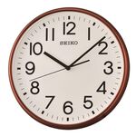 SEIKO 精工 指針式時尚掛鐘 時鐘-棕框 QXA677B, , large
