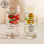 【SOLO Vintage】290ml Colorful Fruit Glasses 4 Pieces Set Teacups Water Cups Juice Cups Summer Drinks, , large