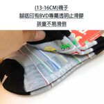 【BVD】汽車條紋1/2童襪<淺藍,17-21cm>B326 短襪 襪子, , large