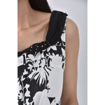 (S) caifangli質感撞色白色綁帶洋裝二手衣, , large