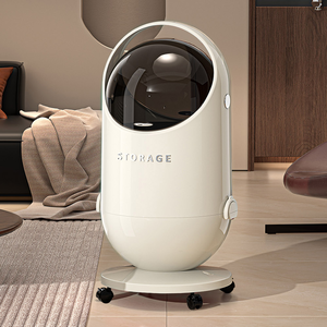 【AOTTO】輕奢免彎腰附輪雙開門垃圾桶-20L(CL-205)