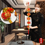 富貴小燈籠新年吊飾2入3組#111(新春過年掛飾/流蘇開運掛飾/開運招財/入厝/新婚室內裝飾掛件), , large