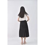 (XL) 燈芯絨黑色長裙二手衣, , large