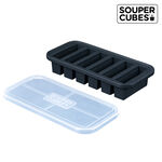 官方直營【Souper Cubes】多功能食品級矽膠保鮮盒6格_曜石灰(125ML/格), , large