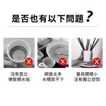 碗盤瀝水架組 三段式 瀝水架 碗盤架 餐具架 筷架 杯架 碗架【Ho覓好物】可拆裝 直立式碗盤架 JP3170, , large