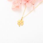 【Angel & Me】幸運草 四葉草 s925 純銀 厚鍍 24k 純金 項鍊, , large