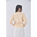 (S) rinka質感V領杏色長袖上衣二手衣, , large