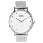 HOPE collection Minimalist dial elegant leather strap ladies watch-Silver / HO-12403, , large