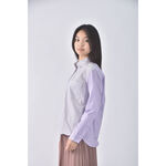 (S) uniqlo棉質純棉紫色襯衫上衣二手衣, , large