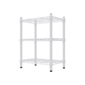 【Y HOUSE】45x30x75cm Lightweight Three-layer Iron Frame Iron Rack - Painted White