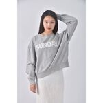 (XL) latte韓牌質感圓領灰色長袖上衣二手衣, , large