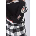 (L) qophia質感格紋黑色外套二手衣, , large
