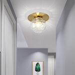 【H&R安室家】 小丸子壁燈 吸頂燈（4款任選）ZA0264, 金+奶白玻璃, large