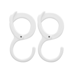 Multifunctional snap-on S-hook, creative bag/tableside hook, horizontal/round rod/wardrobe rod, trolley windproof storage hook., , large