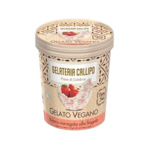 Gelato Vegano White swirled strawberry