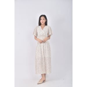 (S) 質感V領白色洋裝二手衣,  (S) 質感V領白色洋裝二手衣