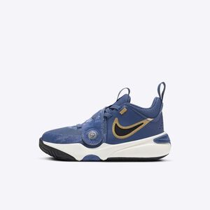 [Kixpress] Nike Team Hustle D 11 KC PS 中童 籃球鞋 運動 魔鬼氈 緩震 藍黑 [FZ7296-400]