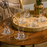 【SOLO歐洲家居】LCW Home 土耳其製 130ml 雛菊花園款玻璃茶杯六件組, , large