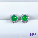 [ides愛蒂思] 輕珠寶東方系列冰種綠玉髓耳環/圓滿, , large