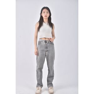 (2XL) hang ten高腰丹寧牛仔質感灰色長褲二手衣