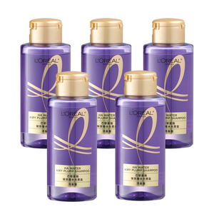 【L'Or&eacute;al Paris巴黎萊雅】玻尿酸水光豐盈洗髮露 100ml 5入組 公司貨