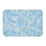 【Monster】 Soft Diatomaceous Earth Printed Absorbent Mat – Misty Sakura Tales (60x40cm) – Glacier Blue, , large