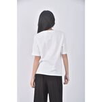 (S) uniqlo質感棉質純棉庫洛米白色短袖上衣二手衣, , large