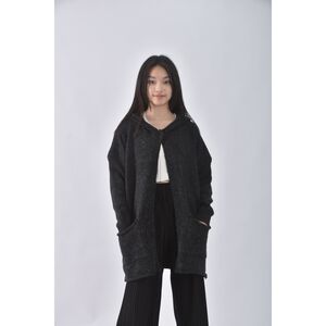 (XL) romie julie針織連帽灰色罩衫二手衣