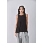 (S) 質感無袖黑色上衣二手衣, , large