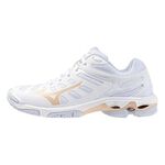 Mizuno Wave Voltage 女 排球鞋 運動 比賽 訓練 緩震 耐磨 美津濃 白杏 [V1GC216000], , large