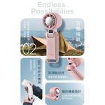 【CHOZEN】GoFlow 半導體冷敷 USB 手持風扇 桌扇｜強風 / 折疊掛脖 / 長續航&mdash;曜石黑, , large