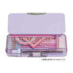【龍品文創】日本SONIC FD-1046 夢幻風透視耐用筆盒-LB星空藍, , large