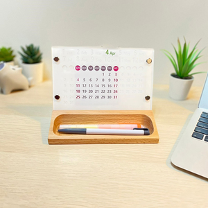 O'day Perpetual Calendar(Wooden Storage)-White,Sunday Start