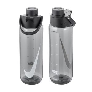 NIKE TR RECHARGE 大口徑水壺 24OZ/709ML 運動水壺 隨身杯 水瓶 可機洗 防漏 耐熱 透明黑