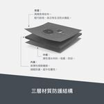 Moshi Pluma 14吋 Laptop Sleeve 輕薄防震筆電內袋-魚骨紋灰, , large