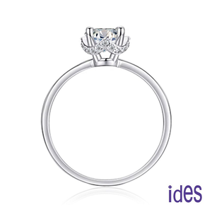 [ides愛蒂思] 情人送禮 日系設計款50分F/VS1頂級3EX車工鑽石戒指結婚戒/優雅四爪  (戒圍請於訂單備註)