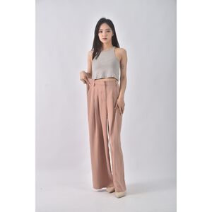 (S) emily coco高腰寬鬆粉色長褲二手衣