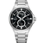 CITIZEN 星辰 鈦金屬 光動能三重日曆月相手錶/42mm BU0060-68E, , large