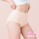 【Clany可蘭霓】 MIT親膚高腰透氣95%棉質 L-2XL內褲 奶油膚 2195-11, , large