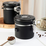 【GlassKing】GK-900M 不鏽鋼密封罐 單向排氣閥 紀錄儲放日期 咖啡豆密封罐 儲豆罐 儲物罐 附不鏽鋼豆勺, , large