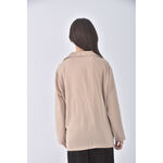 (XL) 質感紡紗棉質杏色外套二手衣, , large
