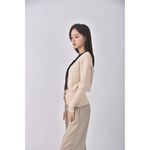 (S) hijini韓牌質感綁帶杏色外套二手衣, , large