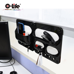 【O-Life】Magnetic wall-mounted storage E style black, , large