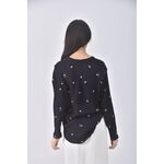 (M) trend collection繡花藍色長袖上衣二手衣, , large